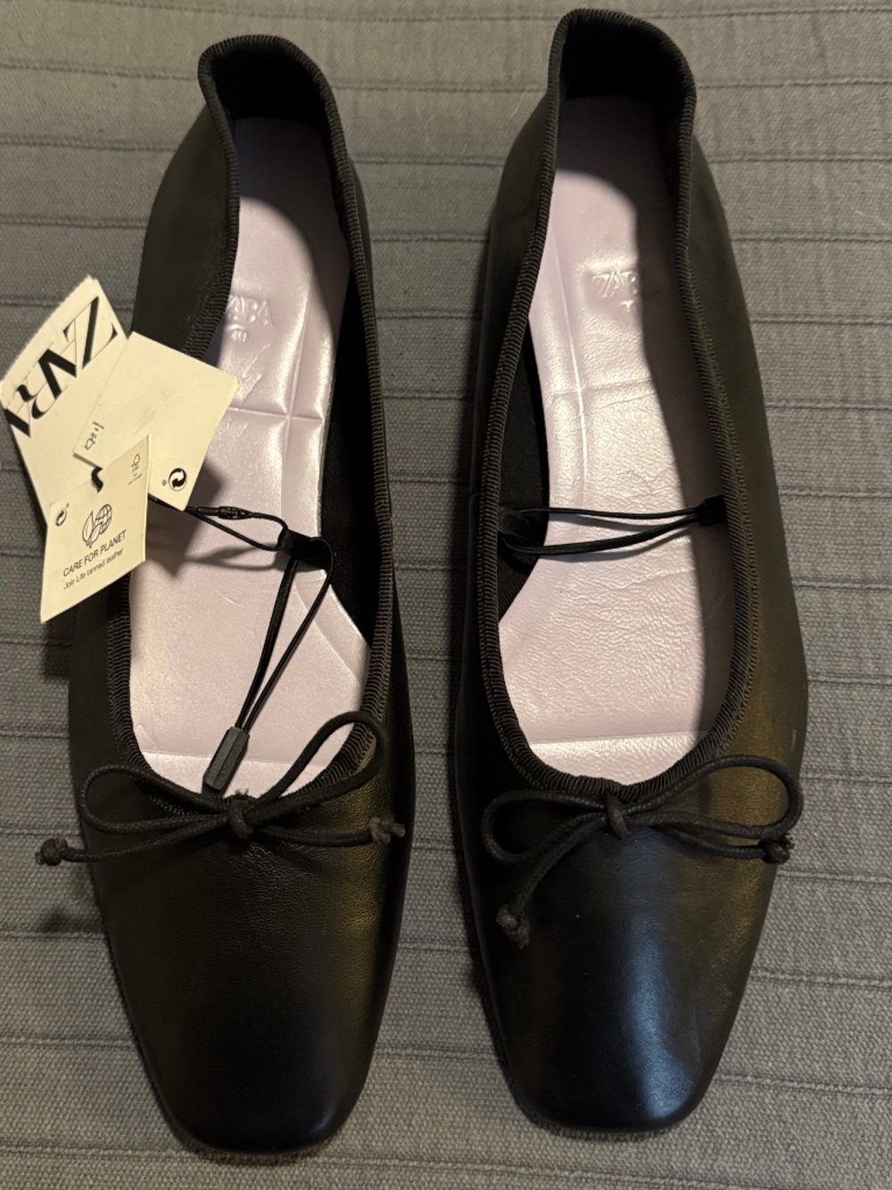 Zara Leather Ballet Flats